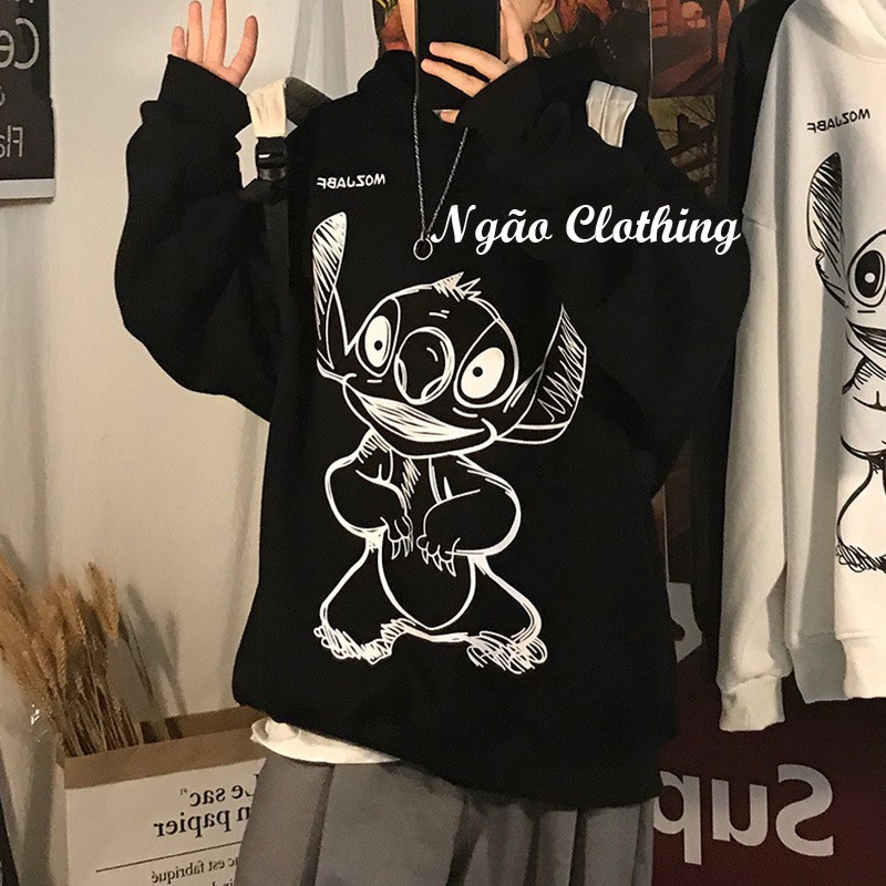 Áo Hoodie Unisex Form Rộng In Họa Tiết Hoạt Hình, Cá Tính, Chất Liệu Nỉ Cao Cấp – Ngão Clothing HDN05