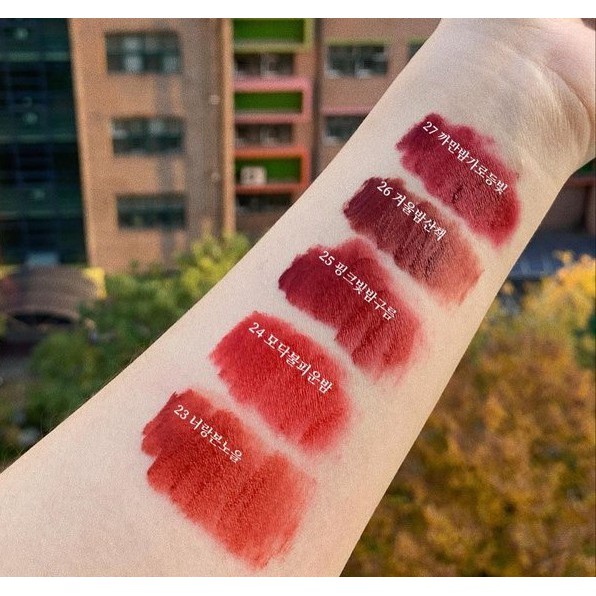 Son kem lì Ver8 Ver7 Ver6 BLACK ROUGE Air-fit Velvet Tint Blackrouge ver 5 mềm môi The Crystal A44 BLRO01 | BigBuy360 - bigbuy360.vn