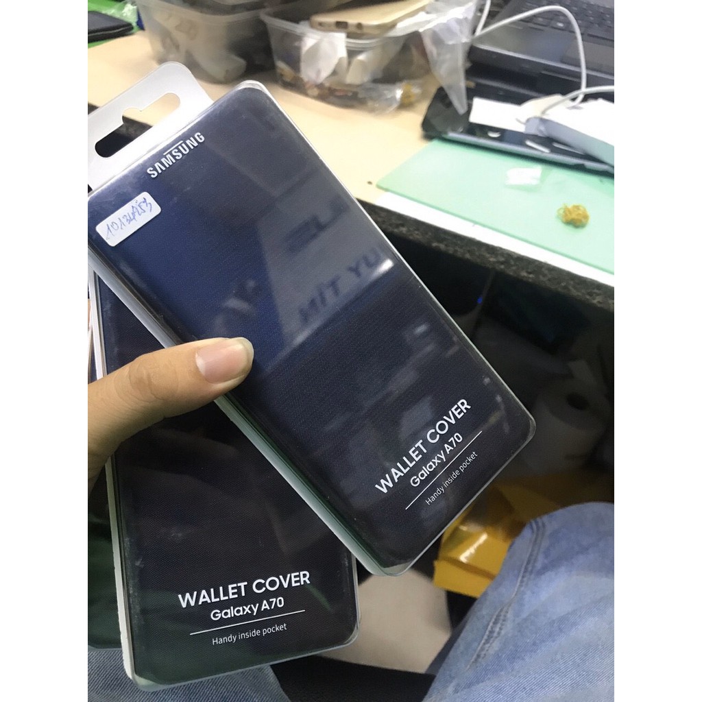 [Mã ELFLASH5 giảm 20K đơn 50K] Bao da Samsung galaxy A70 WALLET COVER chính hãng