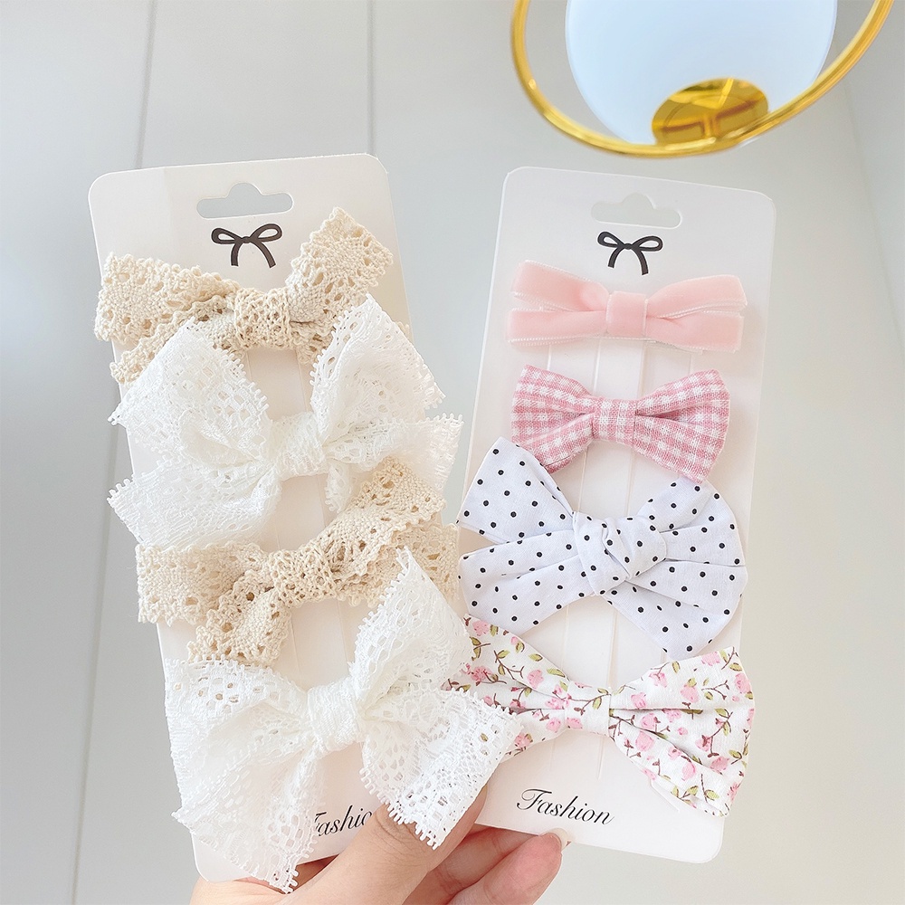 RainBow Bows Set 2 Kẹp Tóc Nơ Dễ Thương Cho Bé Gái