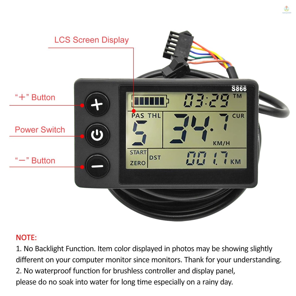 Bộ Điều Khiển Màn Hình Hiển Thị LCD Không Chổi Than Cho Xe Đạp Điện/Xe Scooter Điện
