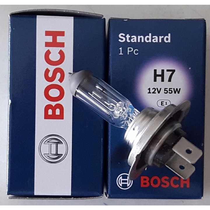 { NHẬP KHẨU } Bộ 2 Bóng Đèn Chiếu Sáng Halogen BOSCH H7 12V 55W HIBUAUTO