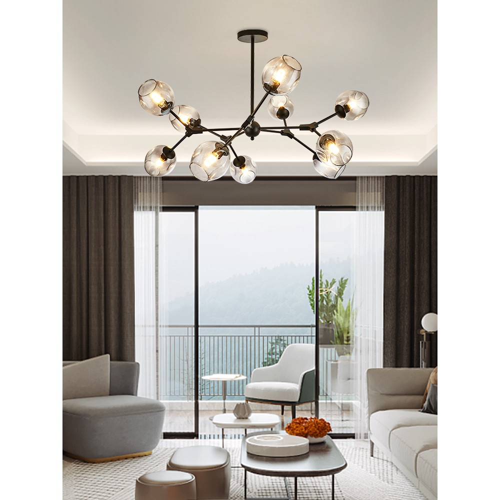 Đèn chùm thả MONSKY LASIHUM 4 bóng - 10 bóng cao cấp sang trọng