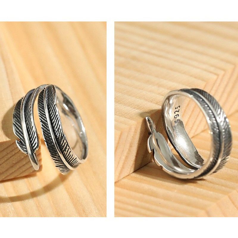 Nhẫn hình lông vũ thời trang cá tính độc đáo