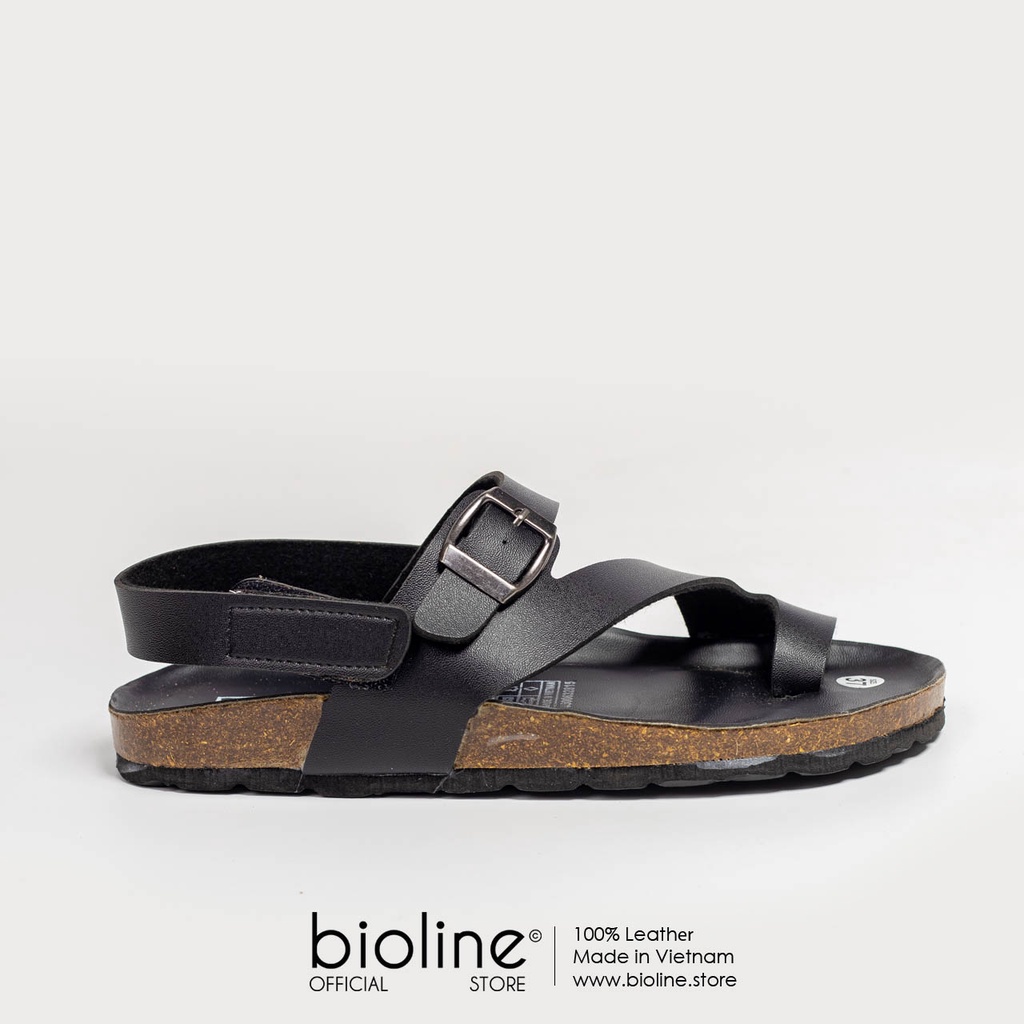 PU20-Dép sandal đế trấu BIRKEN xỏ ngón Unisex, xăng đan học sinh đi học chính hãng BIOLINE