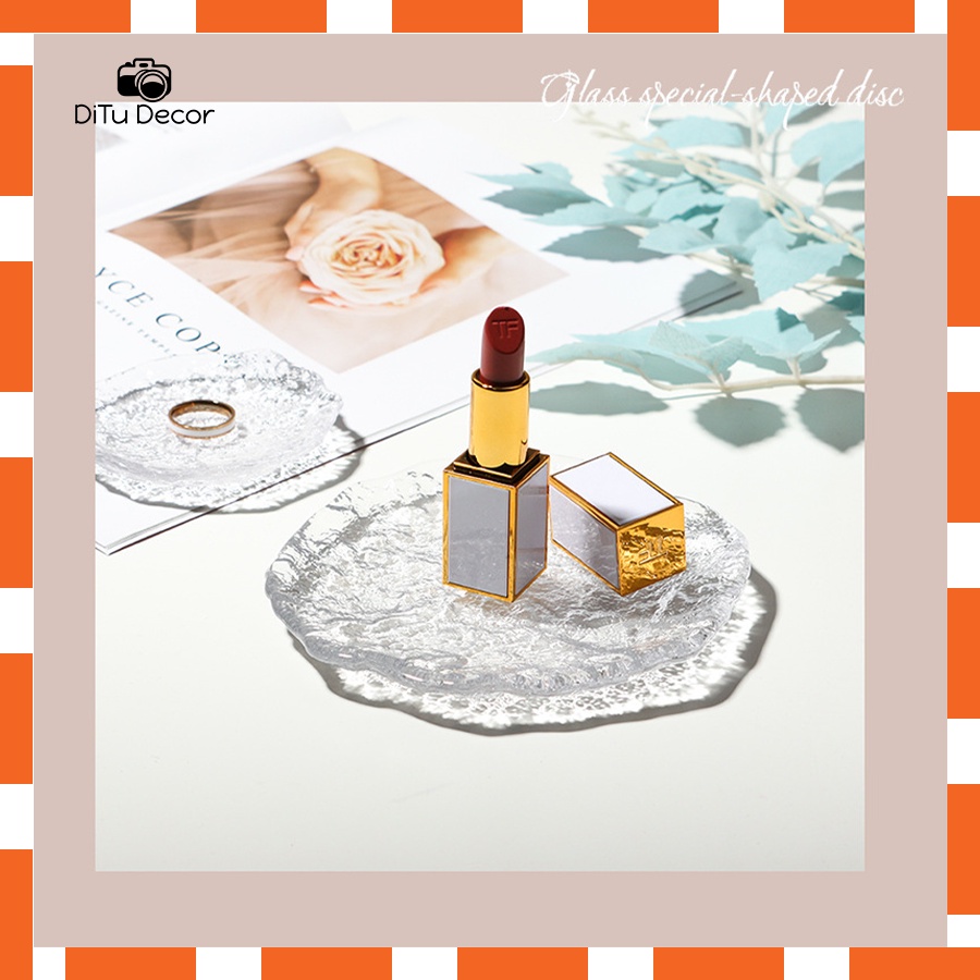 Đĩa thủy tinh chụp ảnh, tấm kính trang trí chụp hình - Ditu Decor