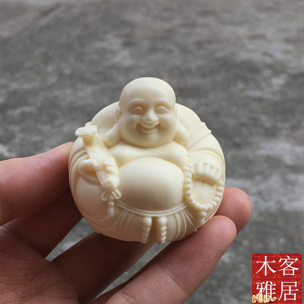 Tượng Phật Di Lặc Maitreya Bergamot Trang Trí Nội Thất Xe Hơi Màu Ngà Voi Maitreya A Group Heqi