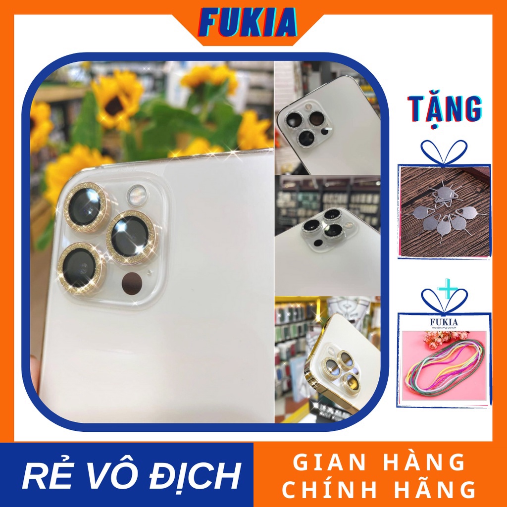 Cường lực Camera KUZOOM BLING DIAMOND dành cho 14/14pro/14promax/13/13 Pro/13 Promax/12Promax OP111