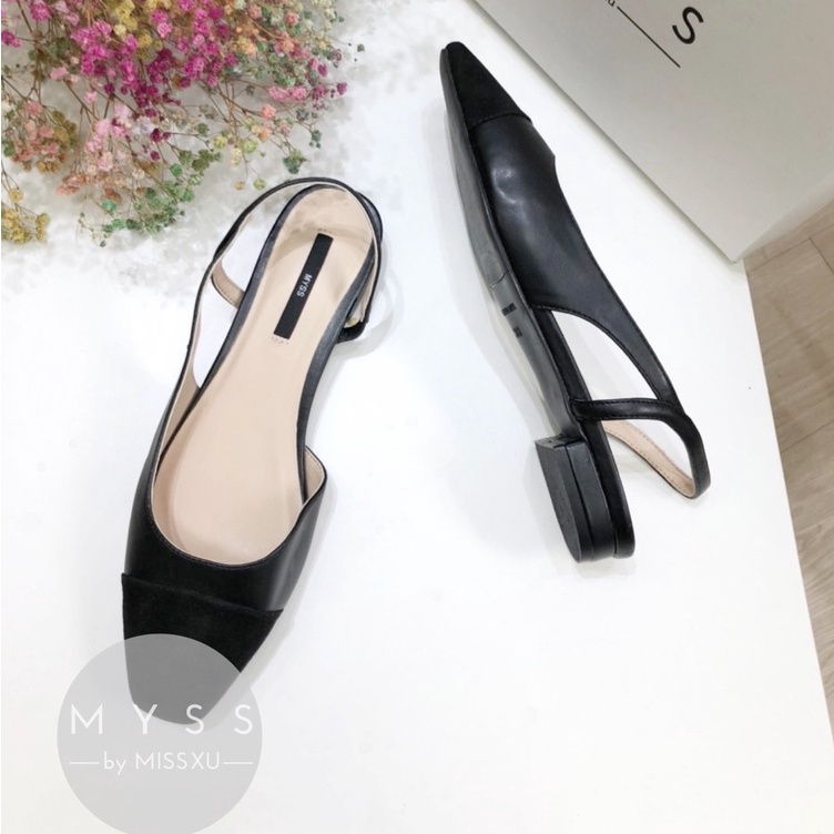 Giày nữ vá mũi đen phối quai sau 1,5 cm thời trang MYSS - CG211