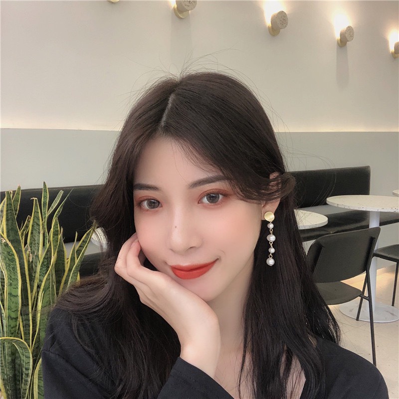 Khuyên tai ngọc dài gợi cảm K673 Mayconner