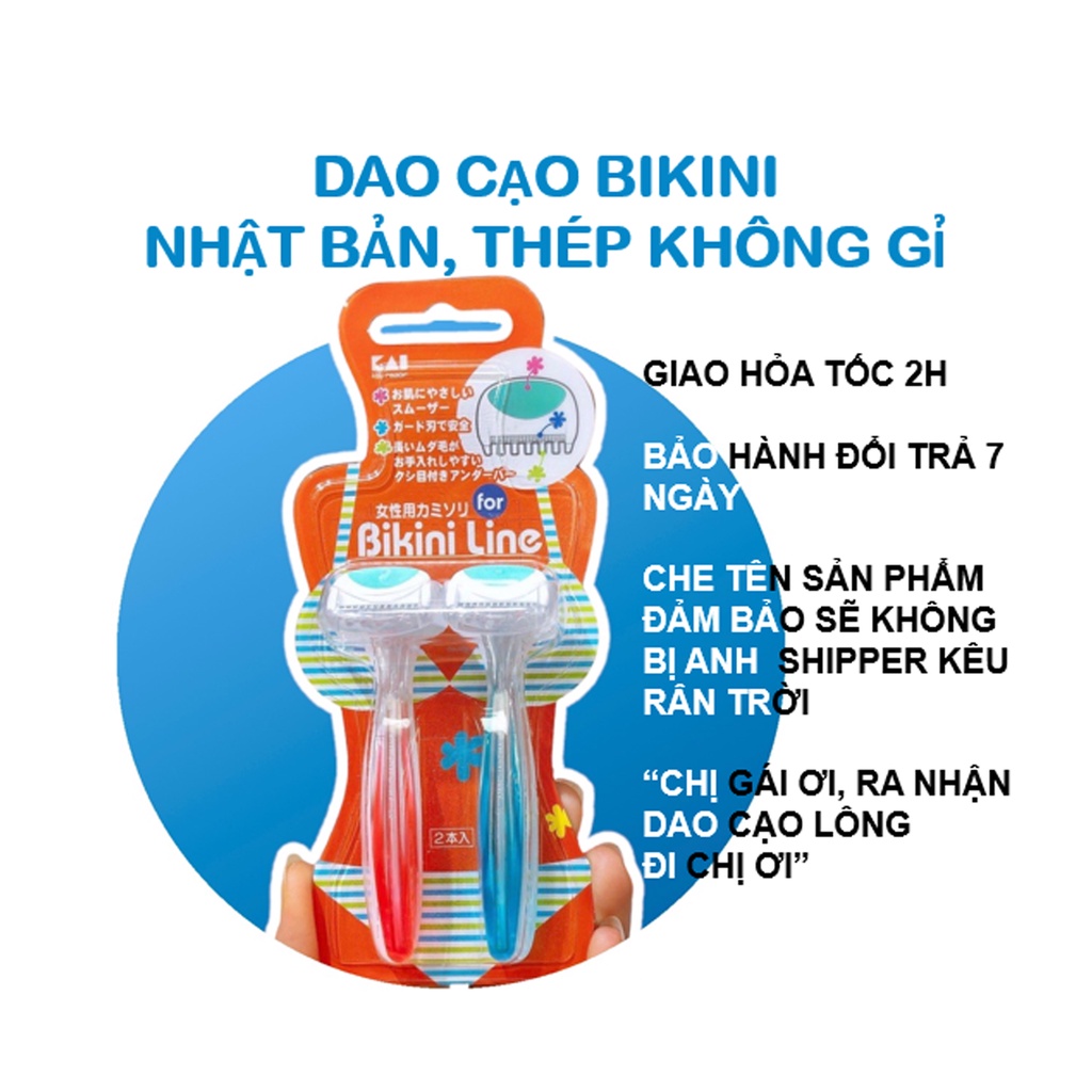 Dao cạo lông vùng kín nữ nam thép không gỉ KAI LINE Nhật Bản