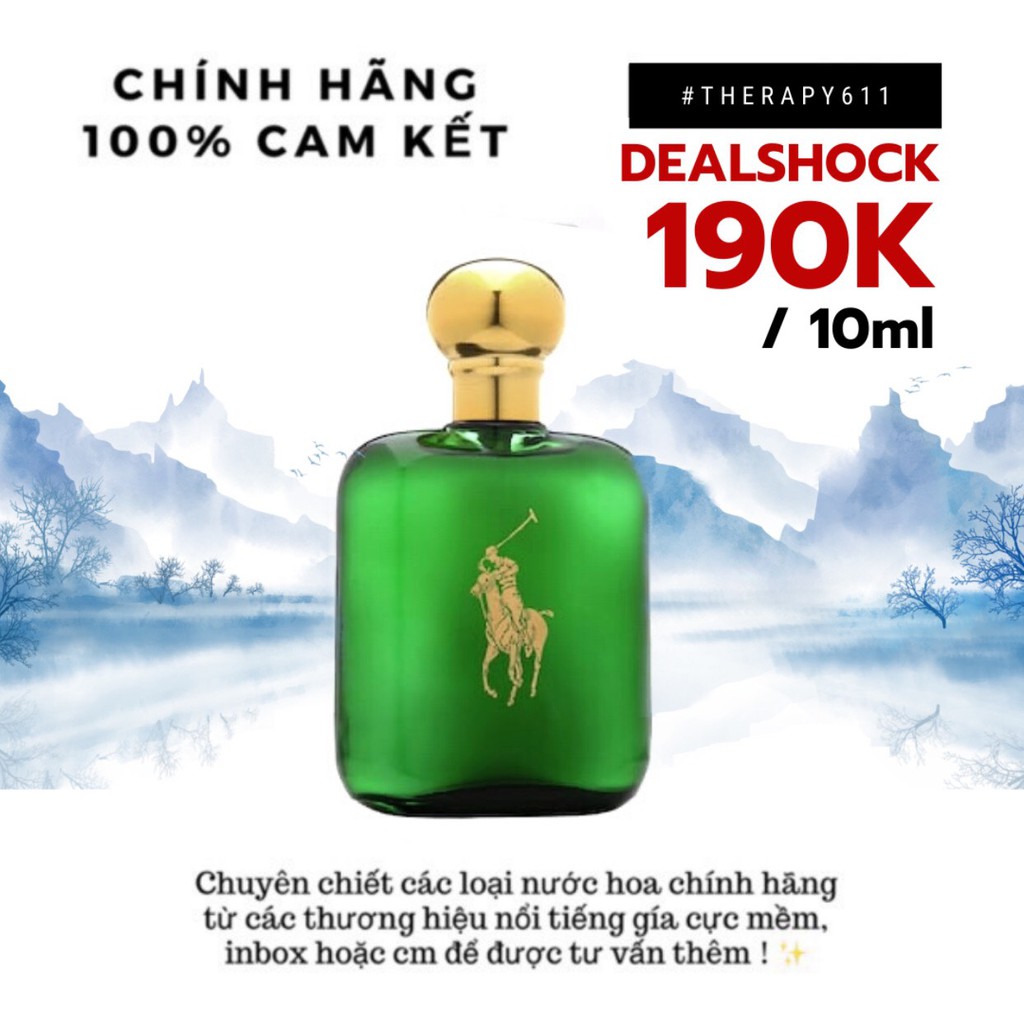 [𝗦𝗔𝗟𝗘]..::✨Nước Hoa Nam Ralph Lauren Polo Green Test 10ml/20ml Spray / Chuẩn authentic✨::..