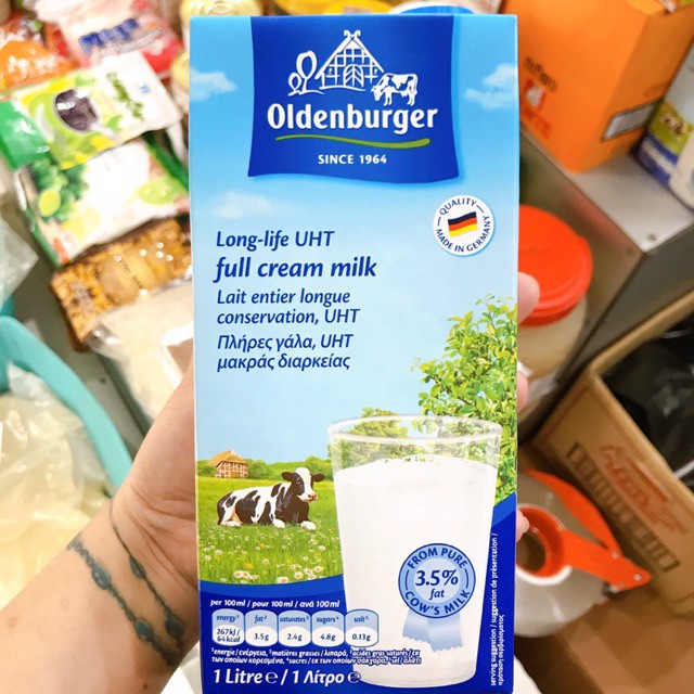 SỮA TƯƠI ĐỨC OLDENBURGER NGUYÊN KEM 1 LÍT