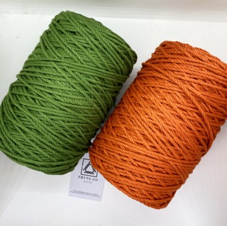 [3mm] Dây thừng cotton macrame sợi 3 xoắn - XANH OLIVE