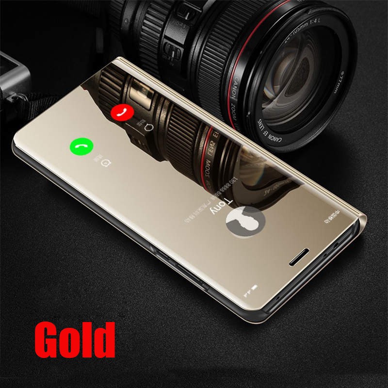 OPPO A92 Case Clear View Mirror Leather Phone Case OPPO A92 A 92 OPPOA92 Flip Cover Stand Casing