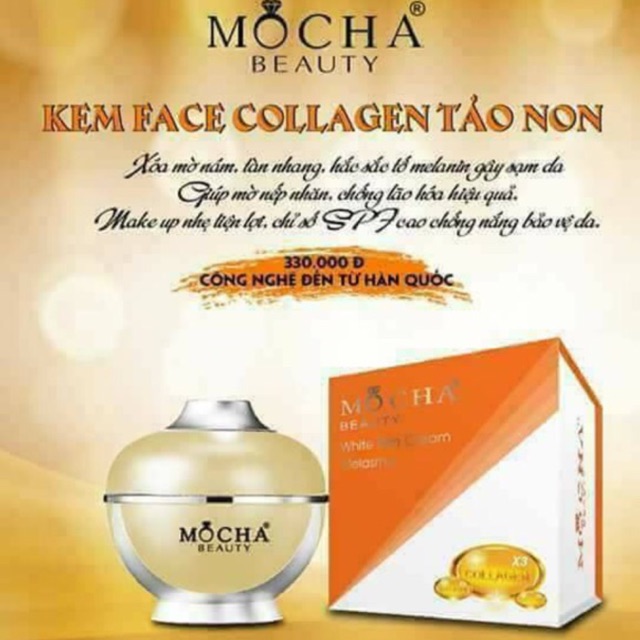 Kem face colagen tảo non mocha