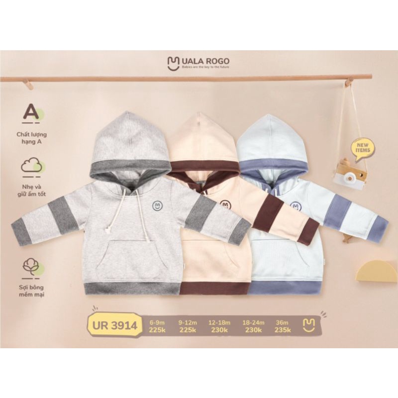 UalaRogo_ Áo nỉ Hoodie UalaRogo siêu đẹp cho bé