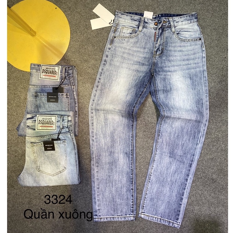 Quần Bò Ống Xuông, Quần Xuông Nam Khá Bảnh Ống Đứng Vải Bò Cao Cấp Không Phai Màu Tôn Dáng Hastore
