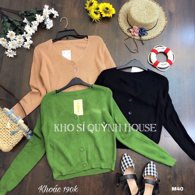 🌹🌹Áo khoát len cổ tròn nút hàng qc , 175 k giảm còn 169k ❤️