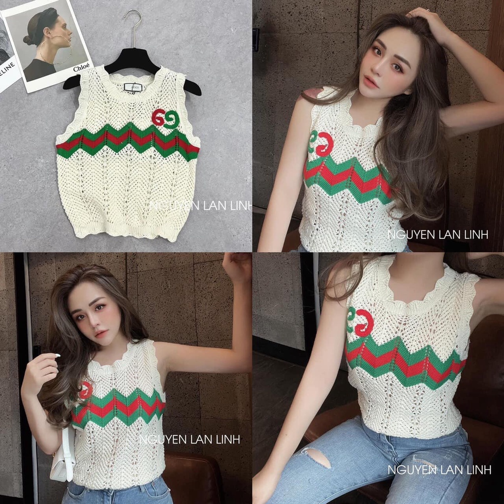 Áo len lưới sát nách G9 hàng Quảng Châu L1