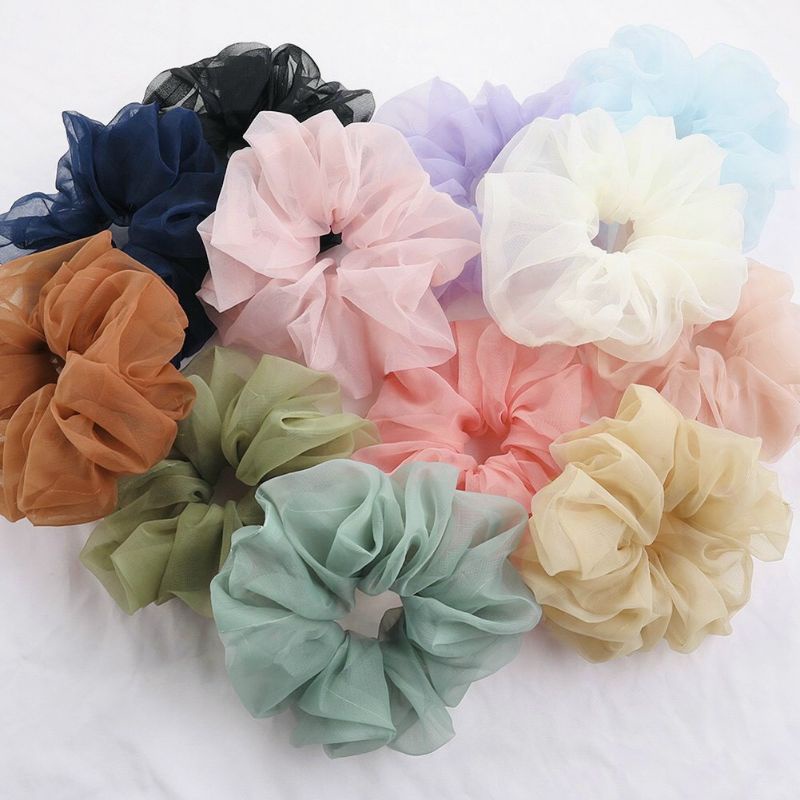 Dây buộc tóc voan phồng scrunchies xinh