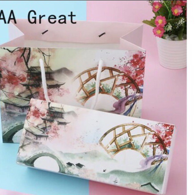 Set hộp và túi đựng bánh dứa,trung thu