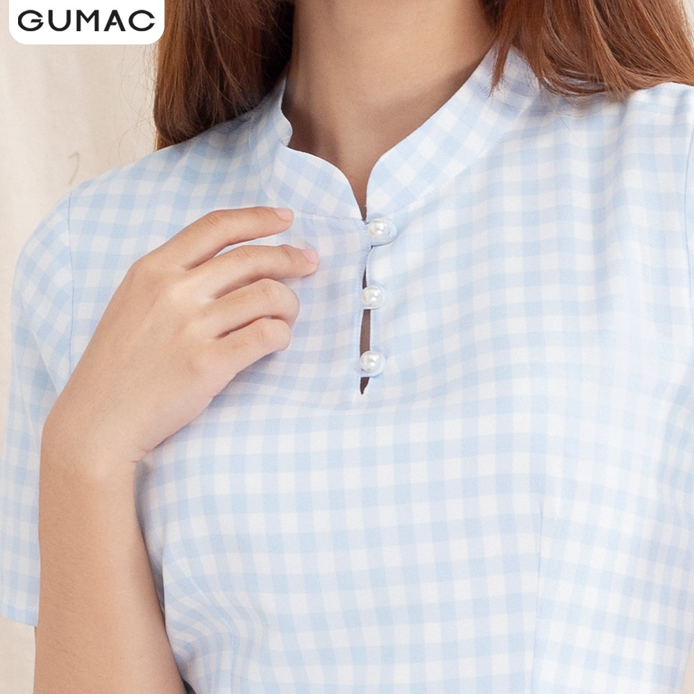 Đầm cổ tàu nút ngọc DA10108 GUMAC | BigBuy360 - bigbuy360.vn