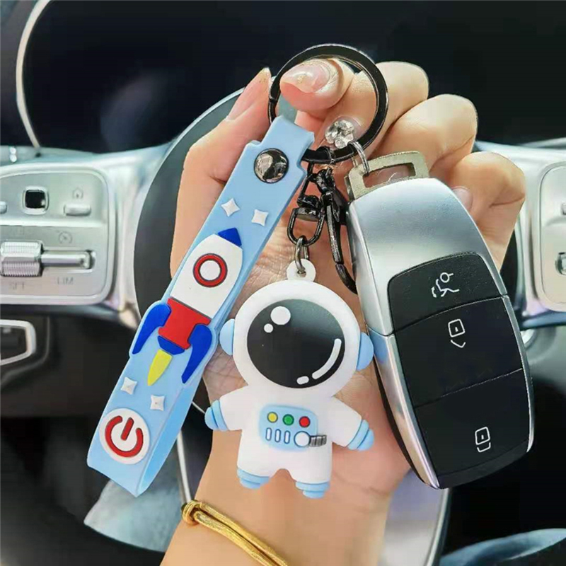 Móc khóa phối mặt hình phi hành gia dễ thương đáng yêu