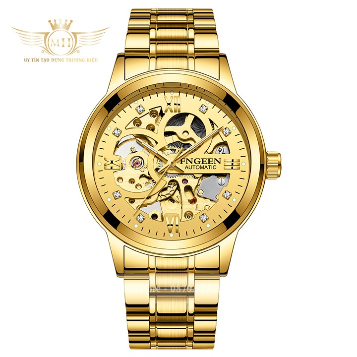 Đồng hồ cơ nam Fngeen 6018 cơ lộ máy, automatic tự động, dây thép không gỉ cao cấp chính hãng [Tặng tháo dây] | BigBuy360 - bigbuy360.vn