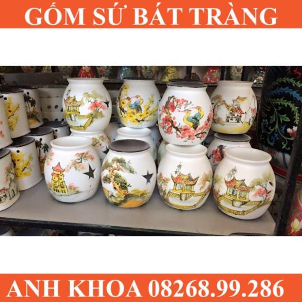 Đèn tinh dầu cao 17cm giá cũ 230k - Gốm sứ Bát Tràng Anh Khoa