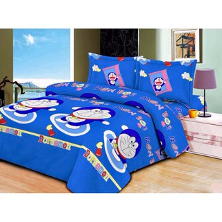 1m2 x 2m - HCM- Ảnh thật - Bộ ga giường Doremon mẫu mới siêu dễ thương