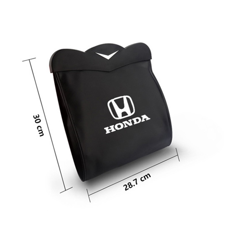 Thùng Đựng Rác Bằng Da Có Đèn LED Gắn Ghế Sau Xe Hơi Thông Dụng Cho Honda City Civic Jazz BRV Accord HRV Odyssey CRV Type R