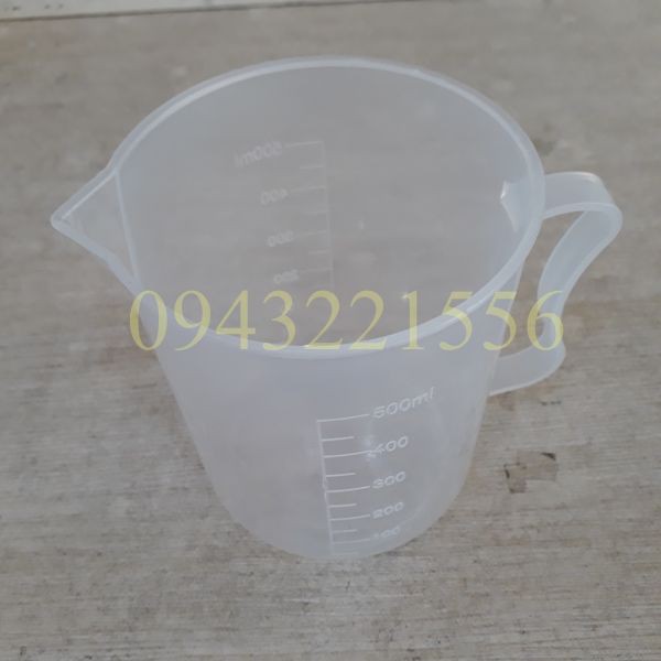 CA ĐONG 500ML NHỰA CÓ VẠCH CHIA