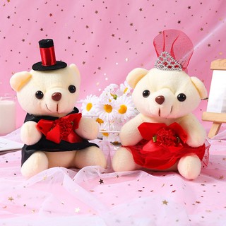 Gấu bông cặp đôi cô dâu chú rể trang trí nhà tiệc cưới sinh nhật quà tặng valentine lễ tình nhân độc lạ