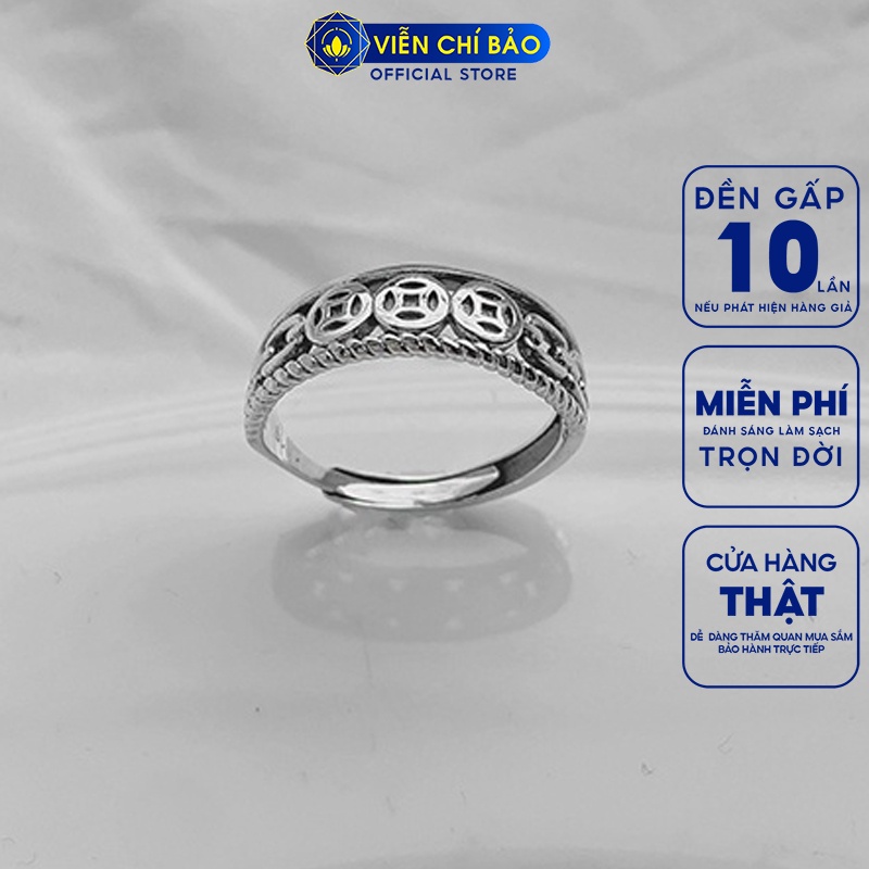 Nhẫn bạc nữ Kim tiền tam tài chất liệu bạc Thái 925 thời trang phụ kiện trang sức nữ Viễn Chí Bảo N000015