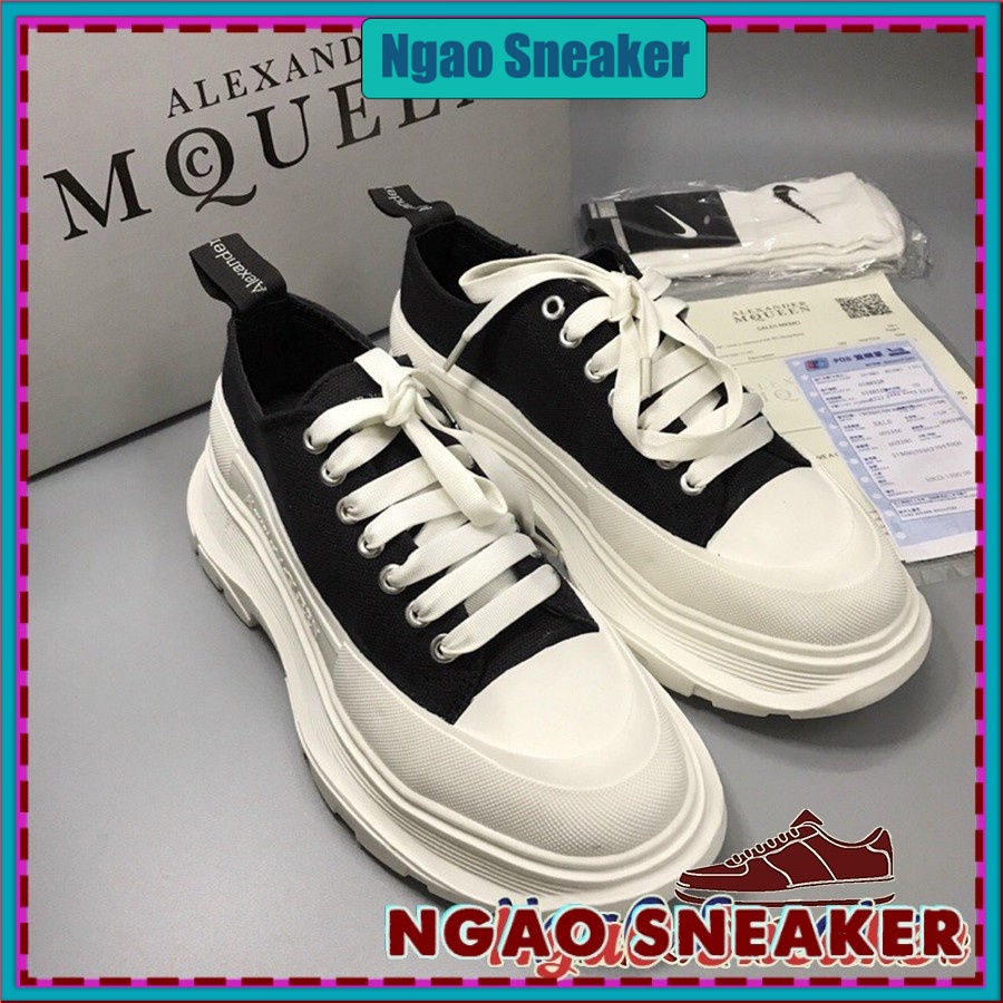 Giày McQueen Black Tread Slick Low mẫu mới 2020
