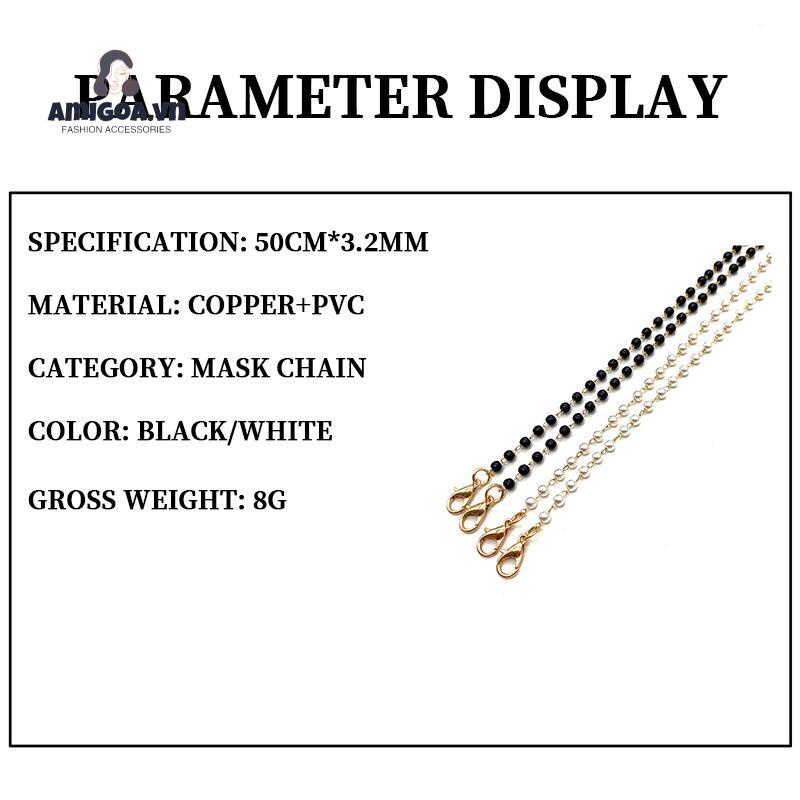 ✨✨Dây Xích Kim Loại Đính Ngọc Trai Chống Trượt Đeo Kính