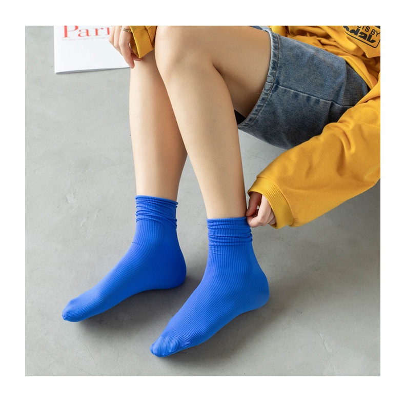DUNEA Vớ nữ nhún cổ cao phong cách cổ điển Hàn Quốc