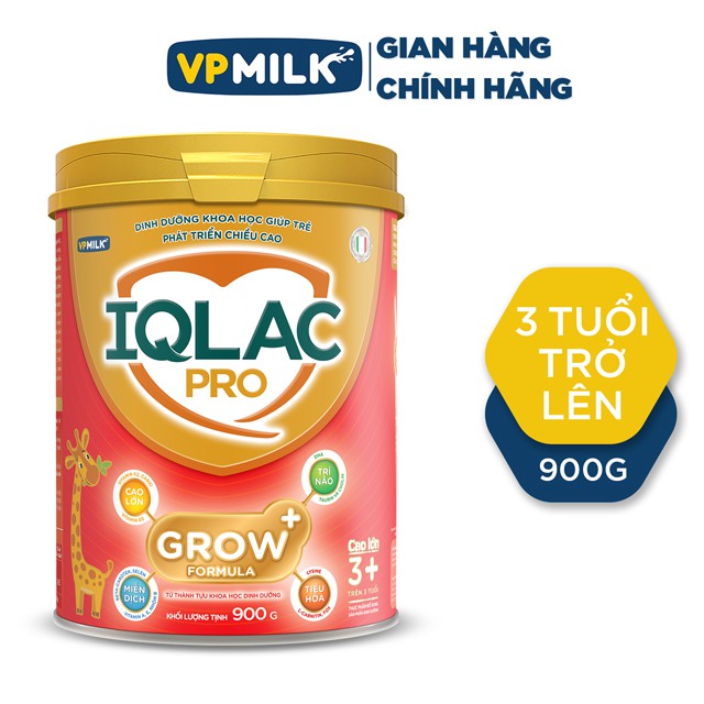 Sữa Bột IQLac Pro Cao Lớn 3+ VPMilk Hộp 900g