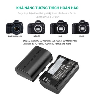 Combo pin sạc Ravpower cho Canon LP-E6, LP-E6N