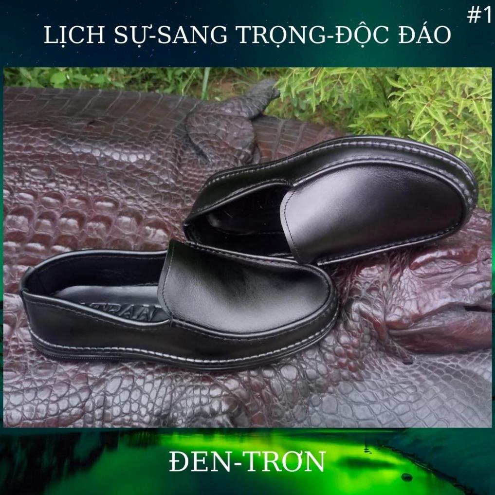 Giày lười nam mã K269,giày da nam cao cấp việt nam, chất liệu da bò italy nhập khẩu với 3 màu đen,nâu mận,trắng. 😌