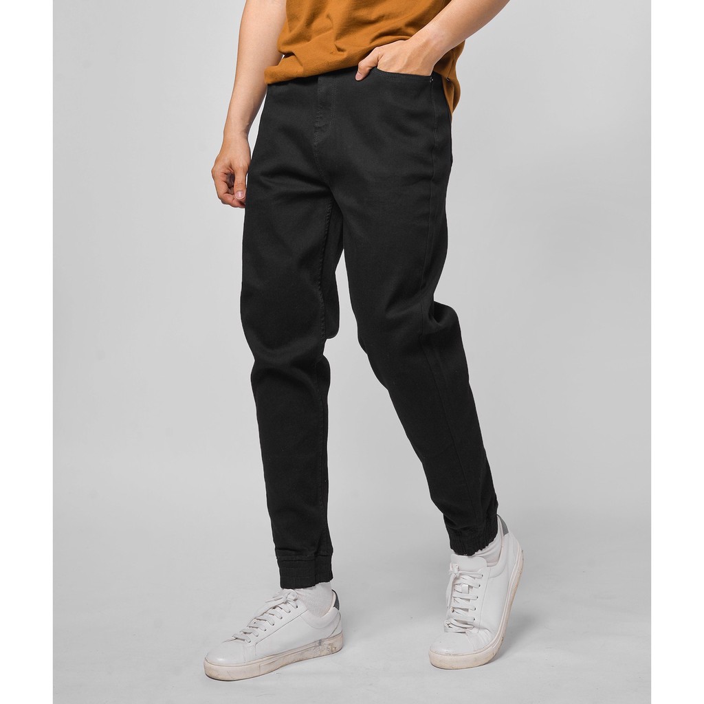 Quần jogger Routine - Quần jogger denim màu đen DPA015 - Shop LA STORE