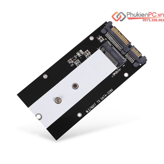 Box M2.SATA NGFF sang SATA III 2.5 vỏ nhôm. Dùng cho SSD M.2 NGFF chuẩn SATA kích 2230 2242 2260 2280 máy tính PC Laptop