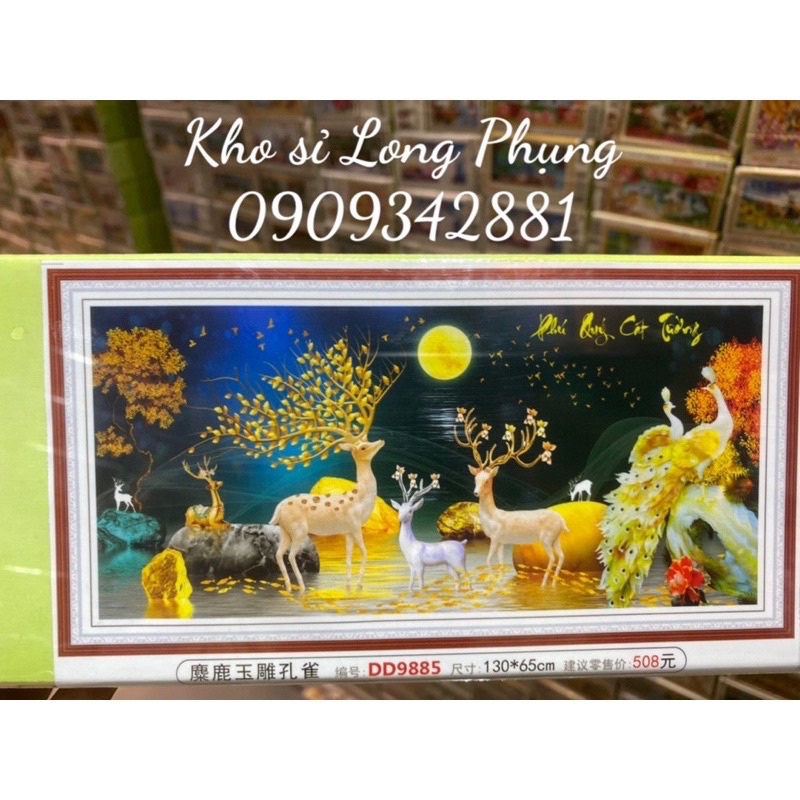 Tranh đính đá Phú quý cát tường D9885 chưa đính