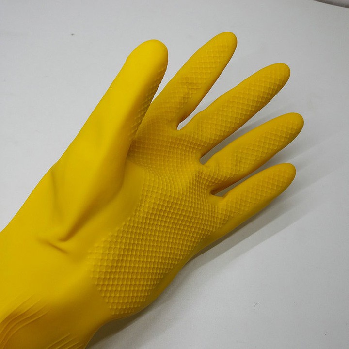 Găng tay cao su rửa chén bát lau dọn vệ sinh cổ dài có gai sần chống trơn trượt dày dặn không thấm nước youngcityshop