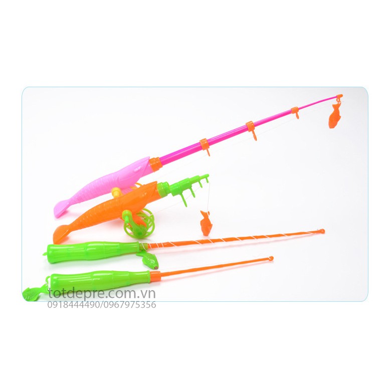 Bộ đồ chơi câu cá nhiều loại kèm bể phao, cần câu, vợt, bơm tay cho bé