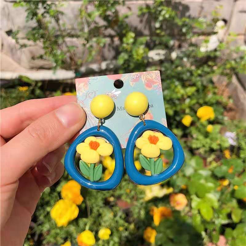 Bông tai mạ bạc 925 phong cách Retro