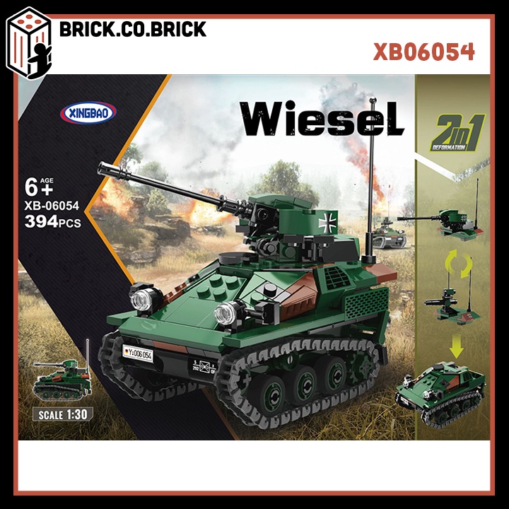 Bộ Đồ Chơi Lắp Ráp Xe Tank Đức WWII Mô Hình Xe Thiết Giáp Xung Kích Marder XB06054
