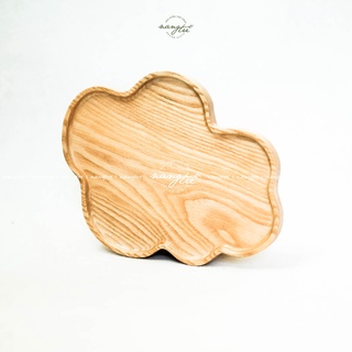 Khay gỗ hình đám mây- khay gỗ decor(25cmx20cm)