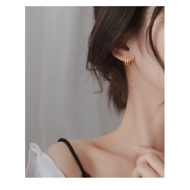 Khuyên Tai Nữ Tròn Khuyên Tai Tròn Bông Tai Mạ Vàng 14k Dạng Vòng Thời Trang Cá Tính Không Gây Dị Ứng